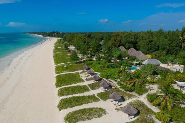 Aerial view of Zanzibar White Sands Villas