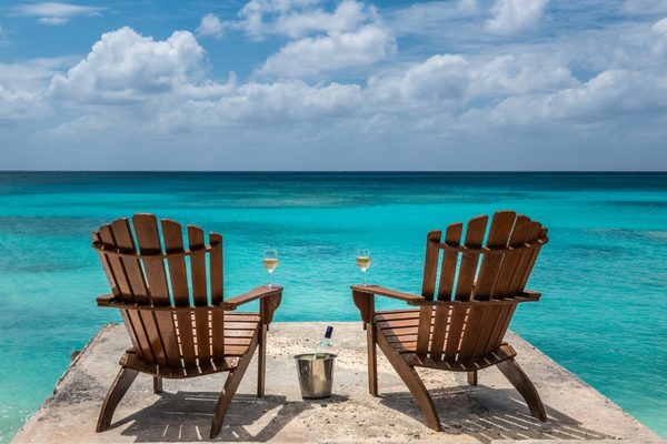 Barbados luxury chairs overlooking ocean