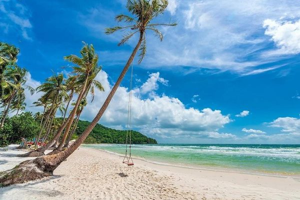 Beach with swing phu quoc viator