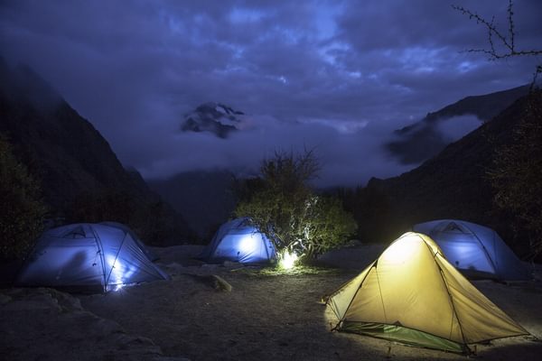 Campsite at night Inca Trail Peru
