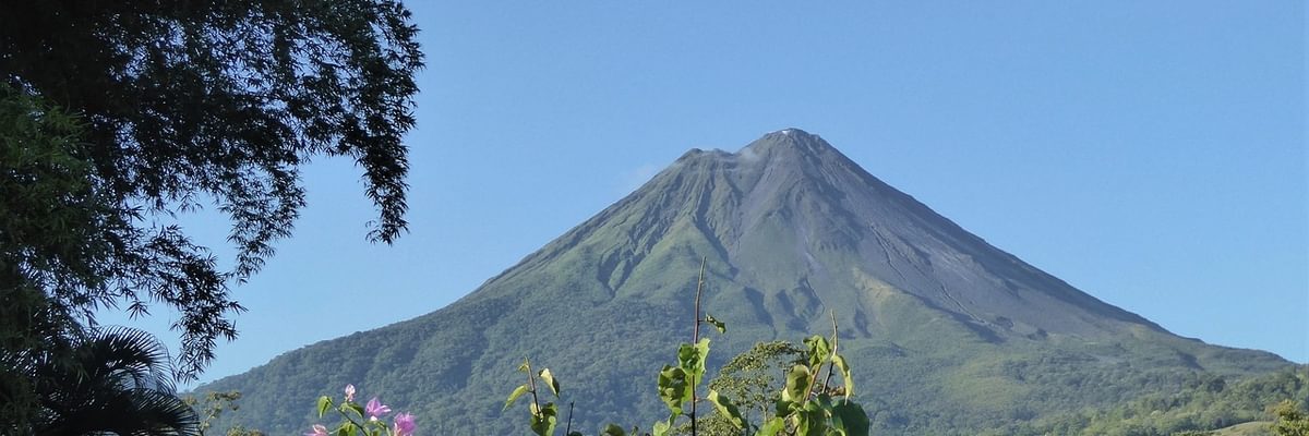 Costa Rica clear sky volcano
