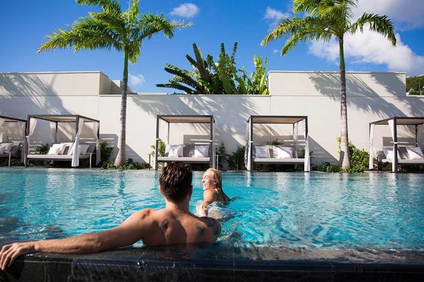 Couple in the Pool Silversands Resort Grand Anse Grenada Caribbean