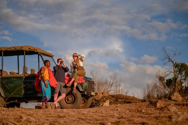Couple on Game drivce Safari Series Kenya