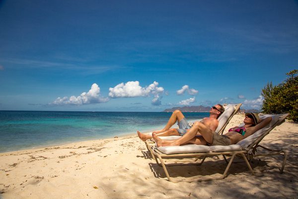 Couple on the beach St Vincent and the Grenadines