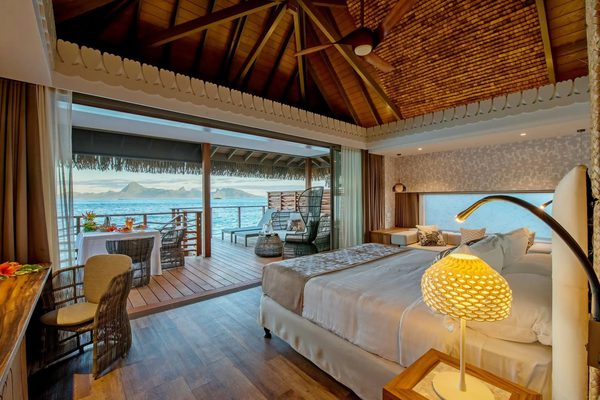 Intercontinental tahiti french polynesia bedroom sea mountains view