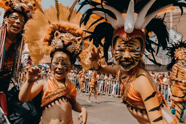 Kids in Carnival costumes