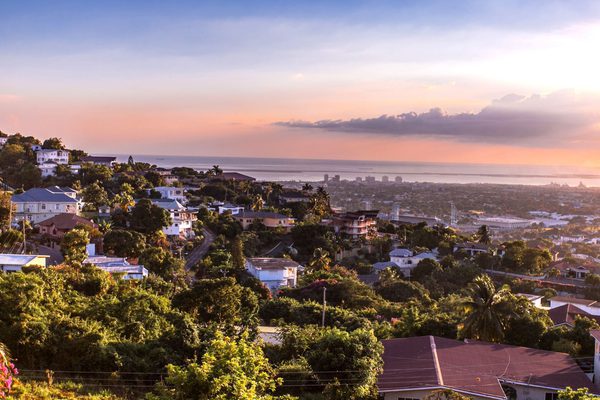 Kingston City Hills in Jamaica Sunset Canva Pro