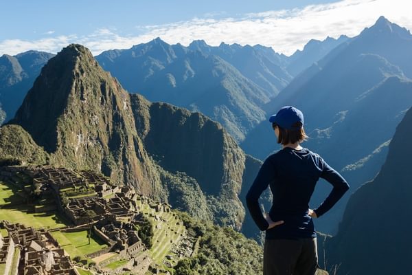 Man in Machu picchu Peru Canva Pro