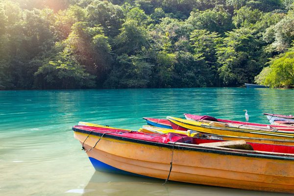 National boats of the Blue lagoon Jamaica Canva Pro