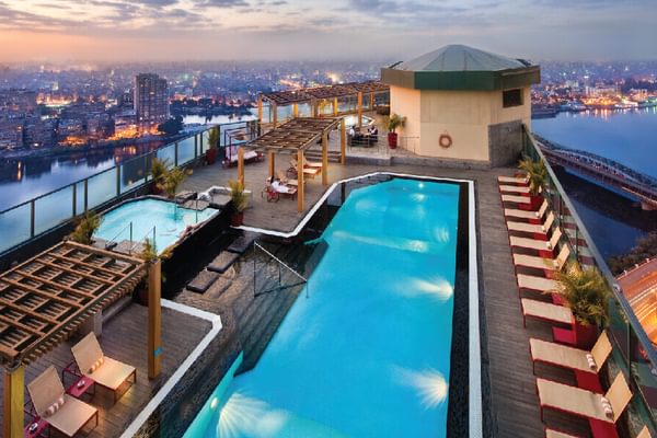 Rooftop pool Fairmont Nile City Hotel Cairo Egypt C Hotel website
