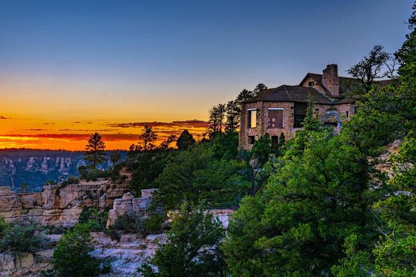 Sunset over Grand Canyon Lodge Grand Canyon Lodge US