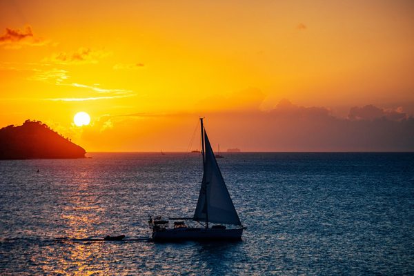 Sunset Yacht in Antigua Caribbean