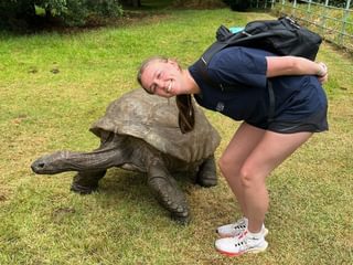 Tamara St helena Meets Jonathon worlds oldest tortoise