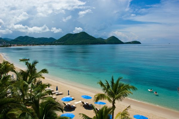 The Landings Beach view St Lucia