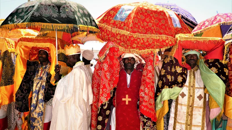 Timkat Lalibela Fikre Priests Carrying Tabot