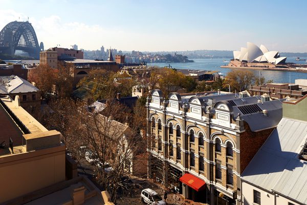 View of Harbour Bridge from Harbour Rocks Hotel Sydney Australia facebook 2