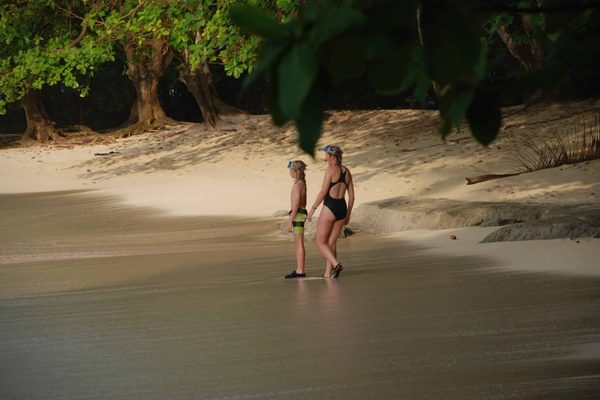 Walking on the beach scaled Sao Tome Principe