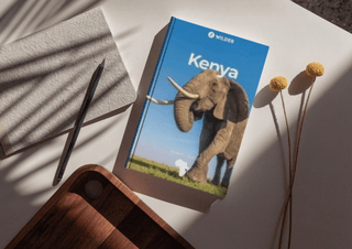 Kenya Guidebook on top of a table Canva Pro