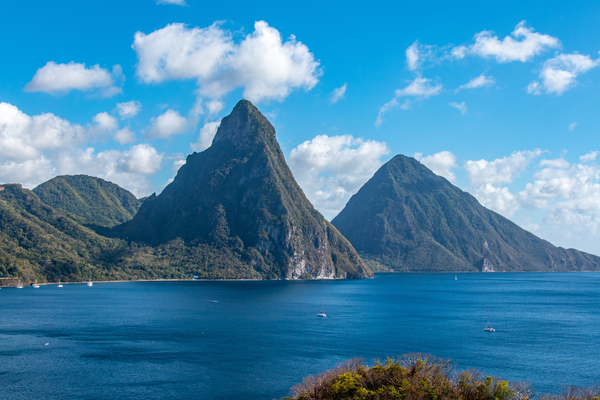 Piton Mountains St Lucia Canva Pro